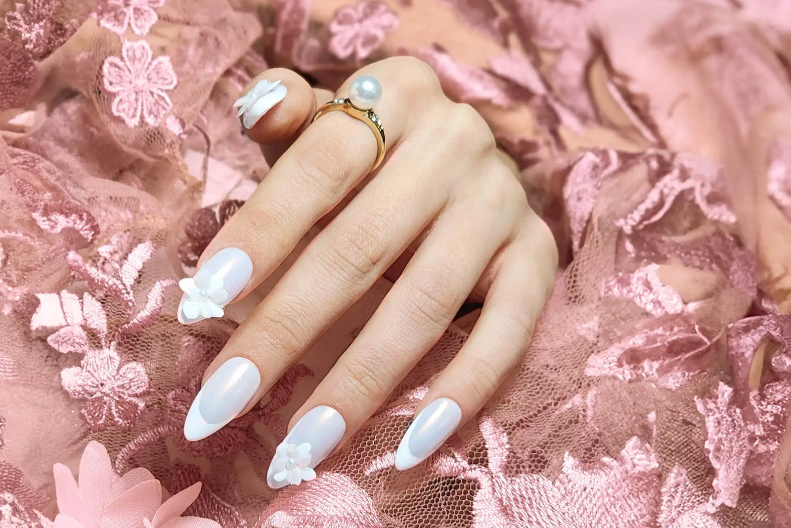 CND Bridal Lookbook Poetic Pearls Natural Beauty Nail Art by Tamara DiLullo